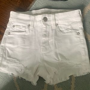 american eagle Hi-rise shortie  jean shorts